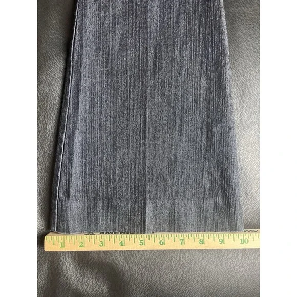 WXRLD Y2K Bareback Jeans 5/6 Flare Dark Wash Textured Waistband Indie Sleaze - Picture 13 of 15